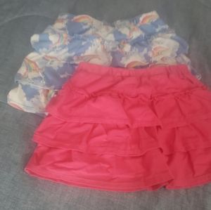 365 KIDS FROM GARANIMALS skorts for girls, one neon pink, the other blue